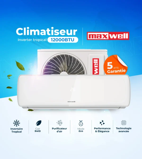 02-Maxwell-12000BTU.webp Climatiseur 12000Btu Maxwell Tropical Inverter