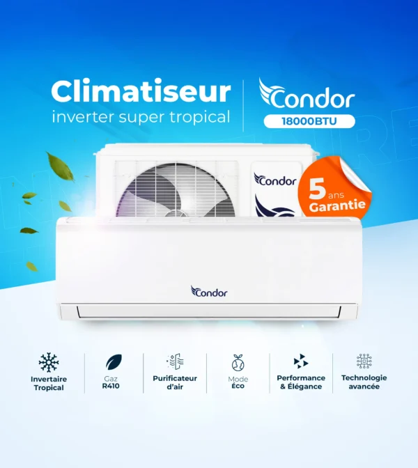 03-Condor-18000.webp Climatiseur 18000Btu Condor Super Tropical Inverter