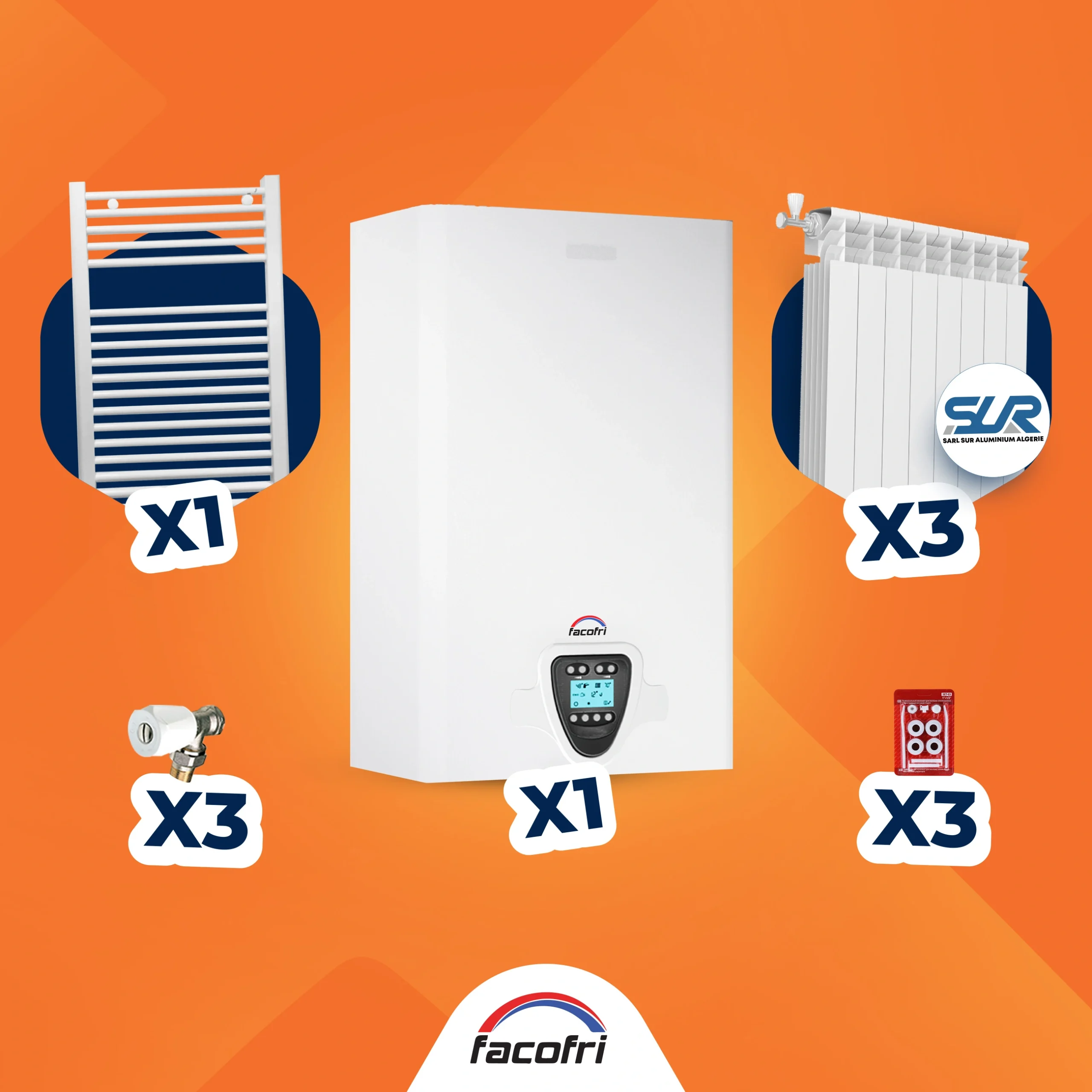 Pack Chaudière Facofri-SUR 24KW à ventouse - F2